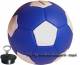 Spardose Fuball blau/ wei mit Spardosenschloss und Spardosenschlssel Mae ca.: = 15,5 cm