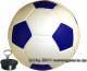 Spardose Fuball wei/ blau mit Spardosenschloss und Spardosenschlssel Mae ca.: = 15,5 cm