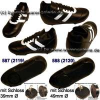 Fuballschuh schwarz/ wei Spardose mit Spardosenschloss- Variante auswhlen Mae ca.: L= 17 cm - Bild vergrern 