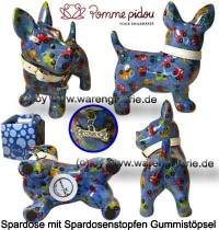 Spardose Spartier Hund Bommer blau Keramik Marke Pomme Pidou Mae ca.: L= 17,5 cm - Bild vergrern 