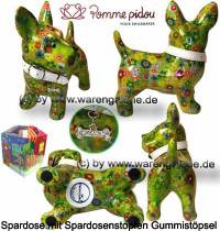 Spardose Spartier Hund Bommer hellgrn Keramik Marke Pomme Pidou Mae ca.: L= 17,5 cm - Bild vergrern 