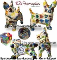Spardose Spartier Hund Bommer wei Keramik Marke Pomme Pidou Mae ca.: L= 17,5 cm - Bild vergrern 