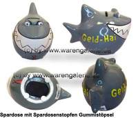 Spardose Spartier 3D Design Geld-Hai Keramik Marke KCG Mae ca.: L= 14,5 cm  - Bild vergrern 