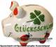 Sparschwein 3D Design Glcksschwein Luxusvariante wei Keramik Marke KCG Mae ca.: L= 12,5 cm
