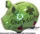 Sparschwein 3D Design Glcksschwein grn Keramik Marke KCG Mae ca.: L= 12,5 cm