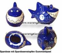 Spardose Spartier 3D Design Hai-Tech Keramik Marke KCG Mae ca.: L= 14,5 cm - Bild vergrern 