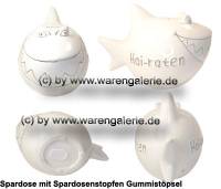 Spardose Spartier 3D Design Hai-raten Keramik Monsterhai Marke KCG Mae ca.: L=  28 cm - Bild vergrern 