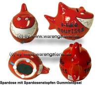 Spardose Spartier 3D Design I-Like-Tourists Keramik Marke KCG Mae ca.: L= 14,5 cm - Bild vergrern 