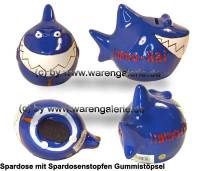 Spardose Spartier 3D Design Immo-Hai Keramik Marke KCG Mae ca.: L= 14,5 cm - Bild vergrern 