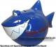 Spardose Spartier 3D Design Immobilien-Hai Keramik Monsterhai Marke KCG Mae ca.: L=  28 cm