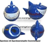 Spardose Spartier 3D Design Immobilien-Hai Keramik Monsterhai Marke KCG Mae ca.: L=  28 cm - Bild vergrern 