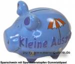 Sparschwein 3D Design Kleine Auszeit hellblau Keramik Marke KCG Maße ca.: L= 12,5 cm