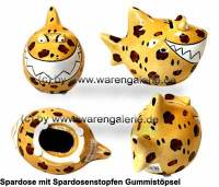 Spardose Spartier Design Leoparden-Hai Keramik Marke KCG Mae ca.: L= 14,5 cm - Bild vergrern 