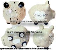 Sparschwein Schner Wohnen  modernes mittelgroes Keramik Schwein Marke KCG Mae ca.: L= 17 cm - Bild vergrern 