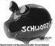 Sparschwein 3D Design Schwarzgeld schwarz Keramik Marke KCG Mae ca.: L= 12,5 cm