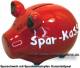 Sparschwein 3D Design Spar-Kasse rot Keramik Marke KCG Mae ca.: L= 12,5 cm