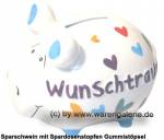 Sparschwein 3D Design Wunschtraum weiß Keramik Marke KCG Maße ca.: L= 12,5 cm
