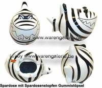 Spardose Spartier Design Zebra-Hai Keramik Marke KCG Mae ca.: L= 14,5 cm - Bild vergrern 