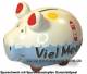 Sparschwein 3D Design Viel Meer! wei/ blau Keramik Marke KCG Mae ca.: L= 12,5 cm