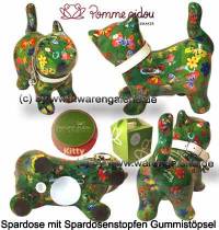 Spardose Spartier Katze Kitty dunkelgrn Keramik Marke Pomme Pidou Mae ca.: L= 19 cm - Bild vergrern 
