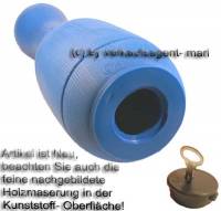 Spardose Kegel blau Kegelspardose mit Spardosenschloss und Spardosenschlssel Mae ca.: H= 33 cm - Bild vergrern 