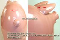 Sparschwein mit Bauch rosa Keramik mit Spardosenschloss Mae ca.: L= 23 cm ! Sonderverkauf ! 202e - Bild vergrern 