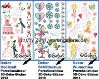 Porzellansticker 3-D-Sticker mit Dekor Motiv 2 Safuri Dekorvariante selbst auswhlen - Bild vergrern 