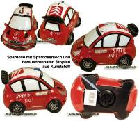 Spardose Auto Rennwagen SPEED NO. 1 aus Kunststein mit Spardosenverschluss Mae ca.: L= 17 cm - Bild vergrern 