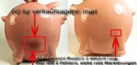 Sparschwein mit Bauch rosa Keramik mit Spardosenschloss Mae ca.: L= 23 cm ! Sonderverkauf ! 202b - Bild vergrern 