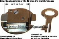 Spardosenschloss 14: 42mm 1 Stck Mae: = 42 mm - Bild vergrern 