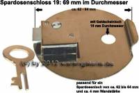 Spardosenschloss 19: 69mm 1 Stck Mae: = 69 mm - Bild vergrern 