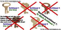 Spardosenschlssel 1: 5x Stck Metall- Spardosenschlssel - Bild vergrern 