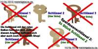 Spardosenschlssel 2: 5x Stck Metall- Spardosenschlssel - Bild vergrern 
