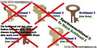 Spardosenschlssel 3: 5x Stck Metall- Spardosenschlssel - Bild vergrern 
