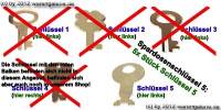 Spardosenschlssel 5: 5x Stck Metall- Spardosenschlssel - Bild vergrern 