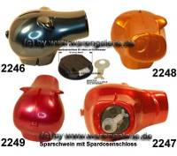 Sparschwein Frederick metallic Farbvariante w�hlen mit Spardosenschloss Ma�e ca.: L= 14 cm - Bild vergr��ern 