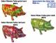 Sparschwein Sau Dekor bunt Farbe whlen Keramik mit Spardosenschloss & Schlssel Mae ca.: L= 21 cm