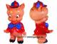 Spardose Sparschwein Schweinchen mit Hut und Fliege aus weichem Kunststoff Mae ca.: H= 20 cm