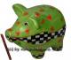 SPARSCHWEIN ART- DESIGN 5 aus Keramik mit Spardosenschloss und Spardosenschl�ssel Ma�e ca.: L= 17 cm