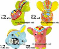 Spardose Elefant Kinder Farbe auswhlen Keramik mit Spardosenschloss Mae ca.: H= 14,5 cm - Bild vergrern 