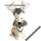 Spardose Hund Jimmy mit Spardosenschloss und Metall- Spardosenschlssel Mae ca.: H= 19,5 cm