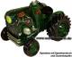 Trecker Traktor Peace Spardose grn Kunststein mit Gummistopfen Mae ca.: L= 15 cm