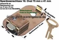 Spardosenschloss 16: Oval 75mm 1 Stck Mae: 75 mm x 41 mm - Bild vergrern 