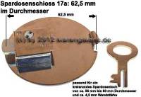 Spardosenschloss 17a: 62,5mm 1 St�ck Ma�e: �= 62,5 mm - Bild vergr��ern 