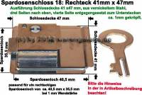 Spardosenschloss 18: Rechteck 1 Stck Mae: 41 mm x 47 mm - Bild vergrern 