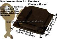 Spardosenschloss 21: Rechteck 1 Stck Mae: 42 mm x 38 mm - Bild vergrern 