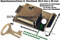Spardosenschloss 6: Rechteck 1 Stck Mae: 49,5 mm x 30 mm - Bild vergrern 