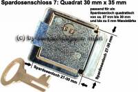Spardosenschloss 7: Quadrat 1 Stck Mae: 30 mm x 35 mm - Bild vergrern 