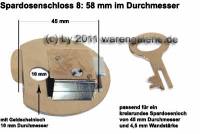 Spardosenschloss 8: 58mm 1 Stck Mae: = 58 mm - Bild vergrern 