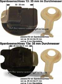 Spardosenschloss Set 7: 35mm Schl�sser 2 St�ck Ma�e: �= 35 mm - Bild vergr��ern 